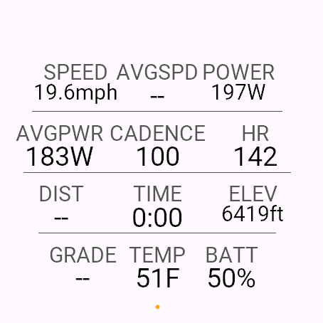 Cairn Cycle Pro twelve-metric screenshot on Venu 3